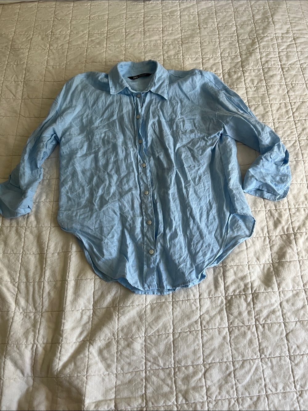 Zara Linen Button Up Shirt